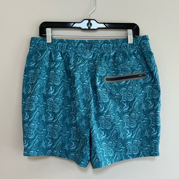 Mark Weldon Total Eclipse Swim Trunk in Teal Blue Green, size L - Picture 2 of 8